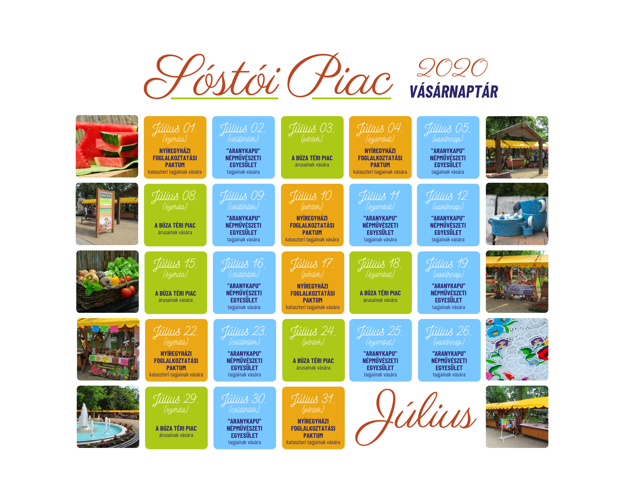 Júliusban is várja az érdeklődőket a Sóstói Piac