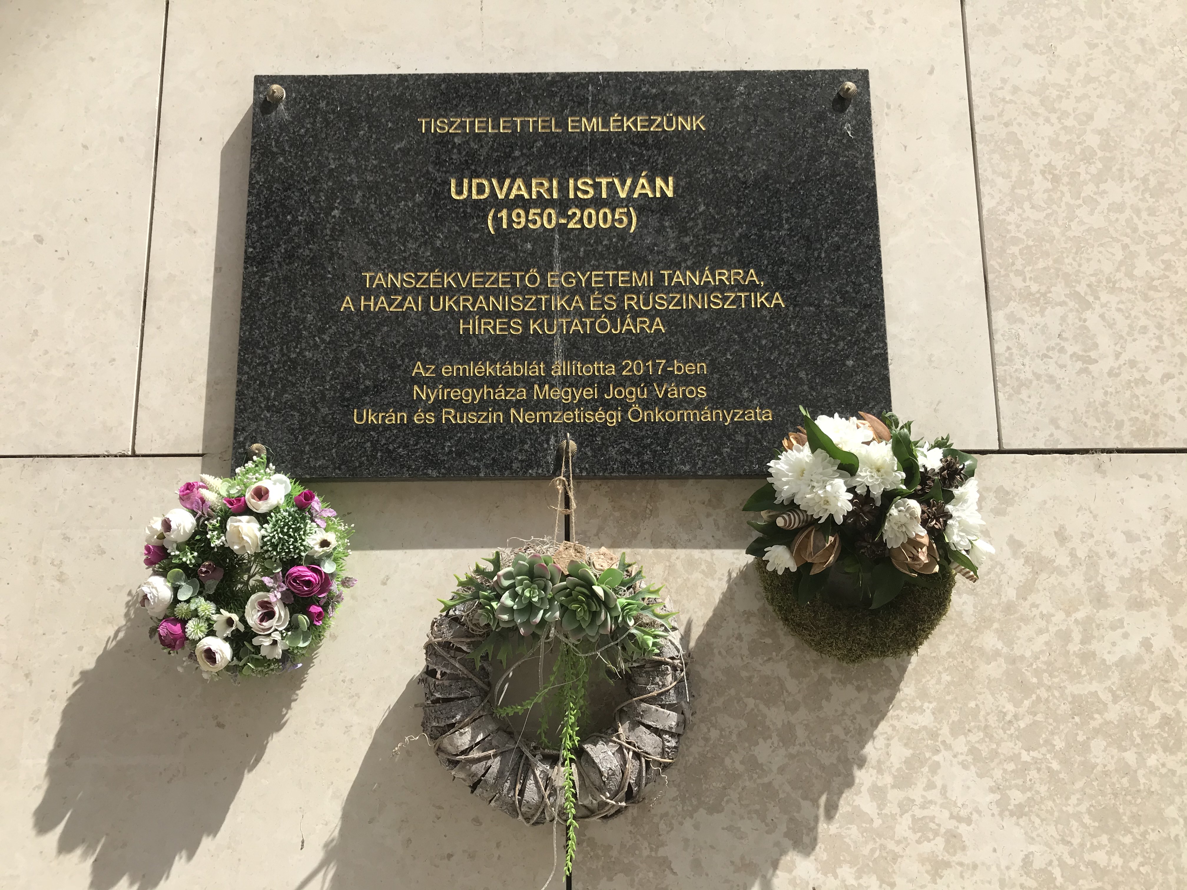 Dr. Udvari István professzorra emlékeztek az egyetemen