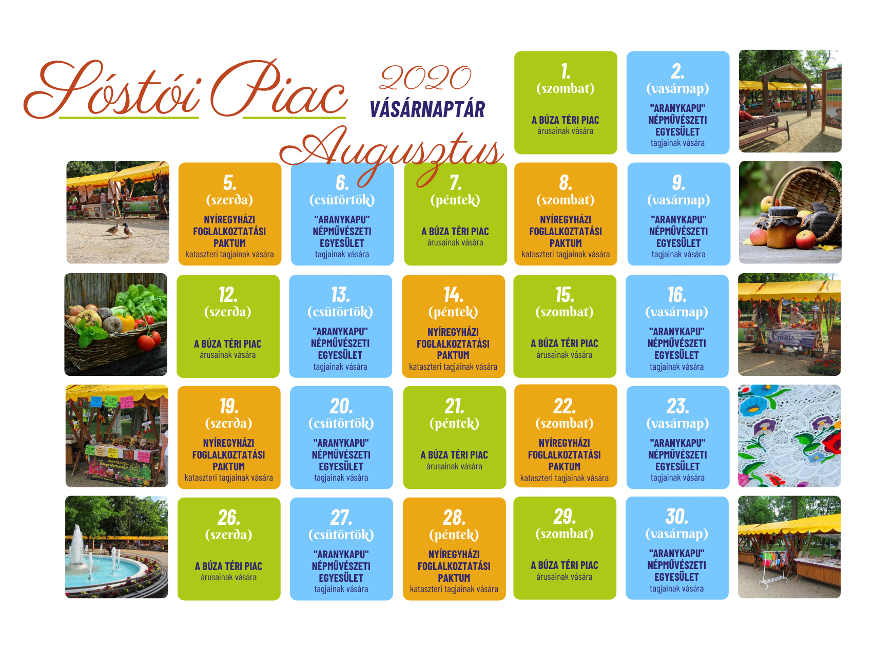 Augusztusban is várja az érdeklődőket a Sóstói Piac 