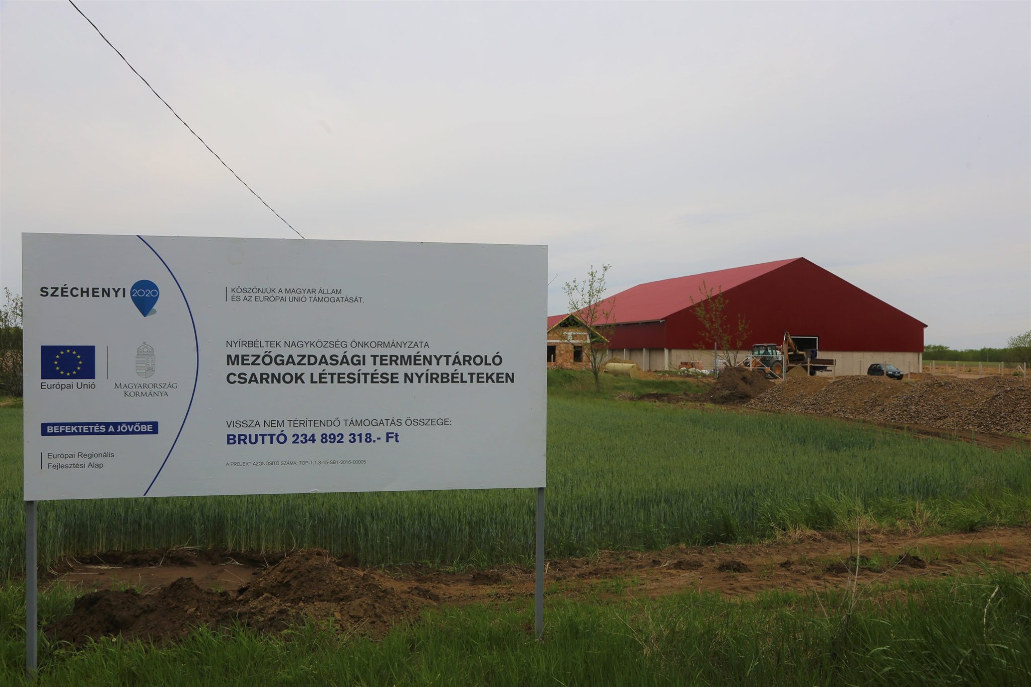 Mezőgazdasági terménytároló csarnok létesül Nyírbélteken