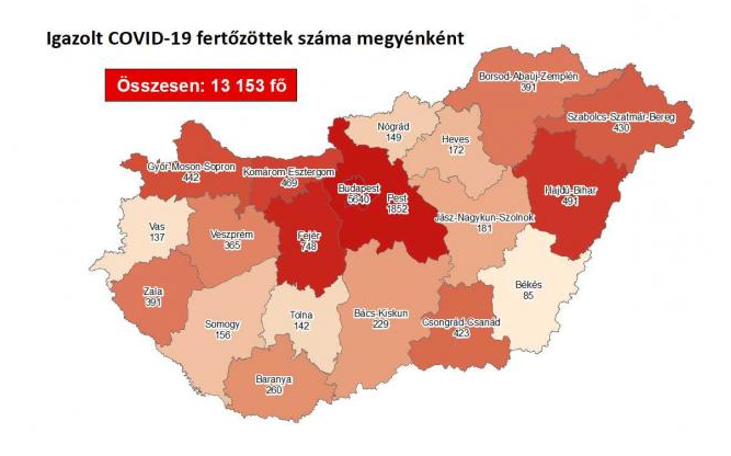 844 fővel emelkedett a beazonosított fertőzöttek száma