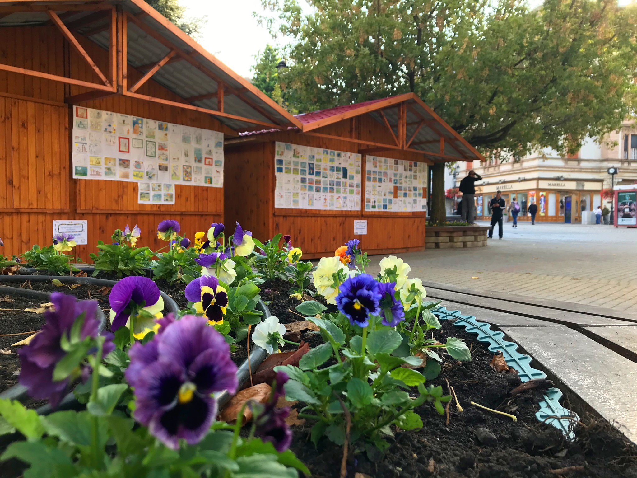 Gyerekrajzok díszítik a Kossuth teret