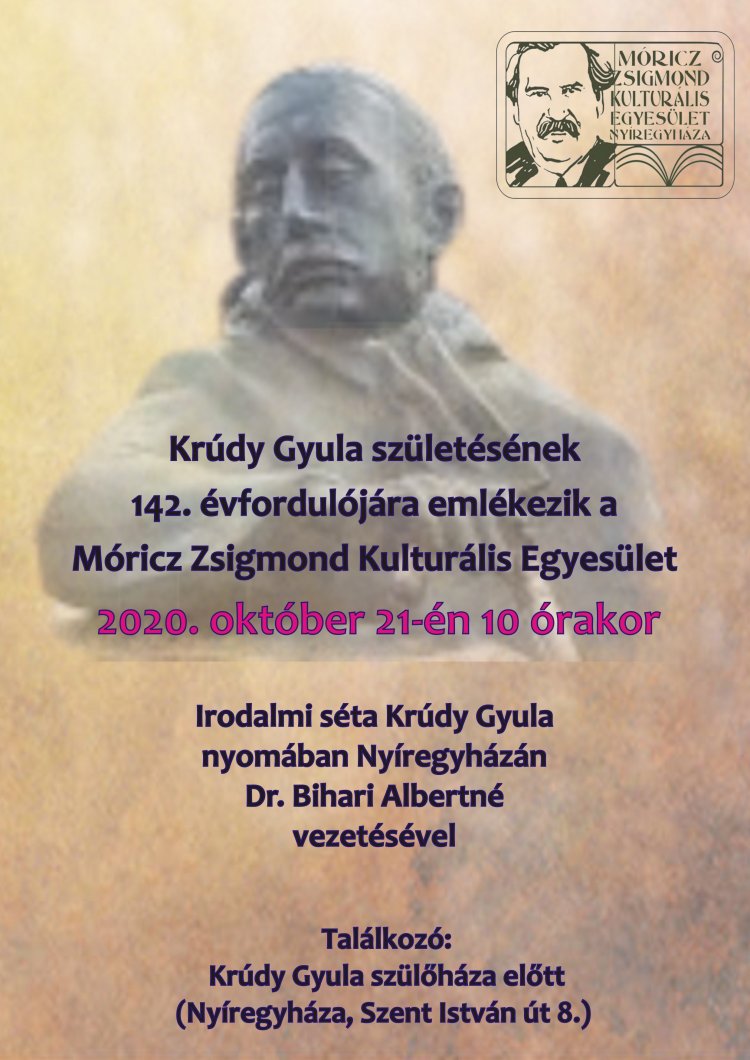 Irodalmi sétával emlékeznek Krúdy Gyulára Nyíregyházán