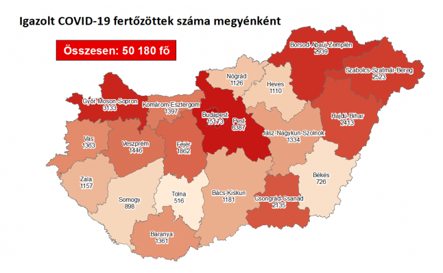 1423 fővel emelkedett a beazonosított fertőzöttek száma