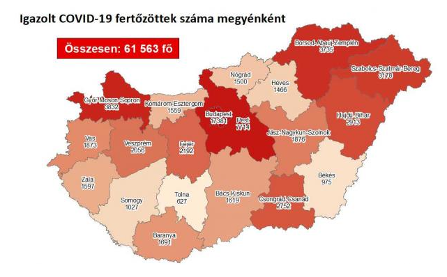 2316 fővel emelkedett a beazonosított fertőzöttek száma