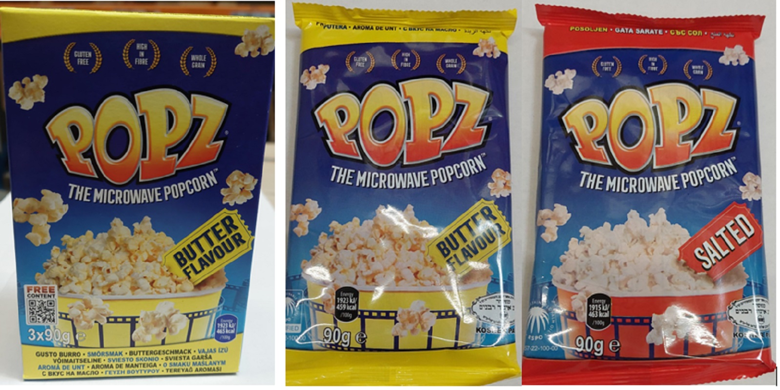 Visszahívták a forgalomból a Popz popcorn vajas és sós ízesítésű termékeit