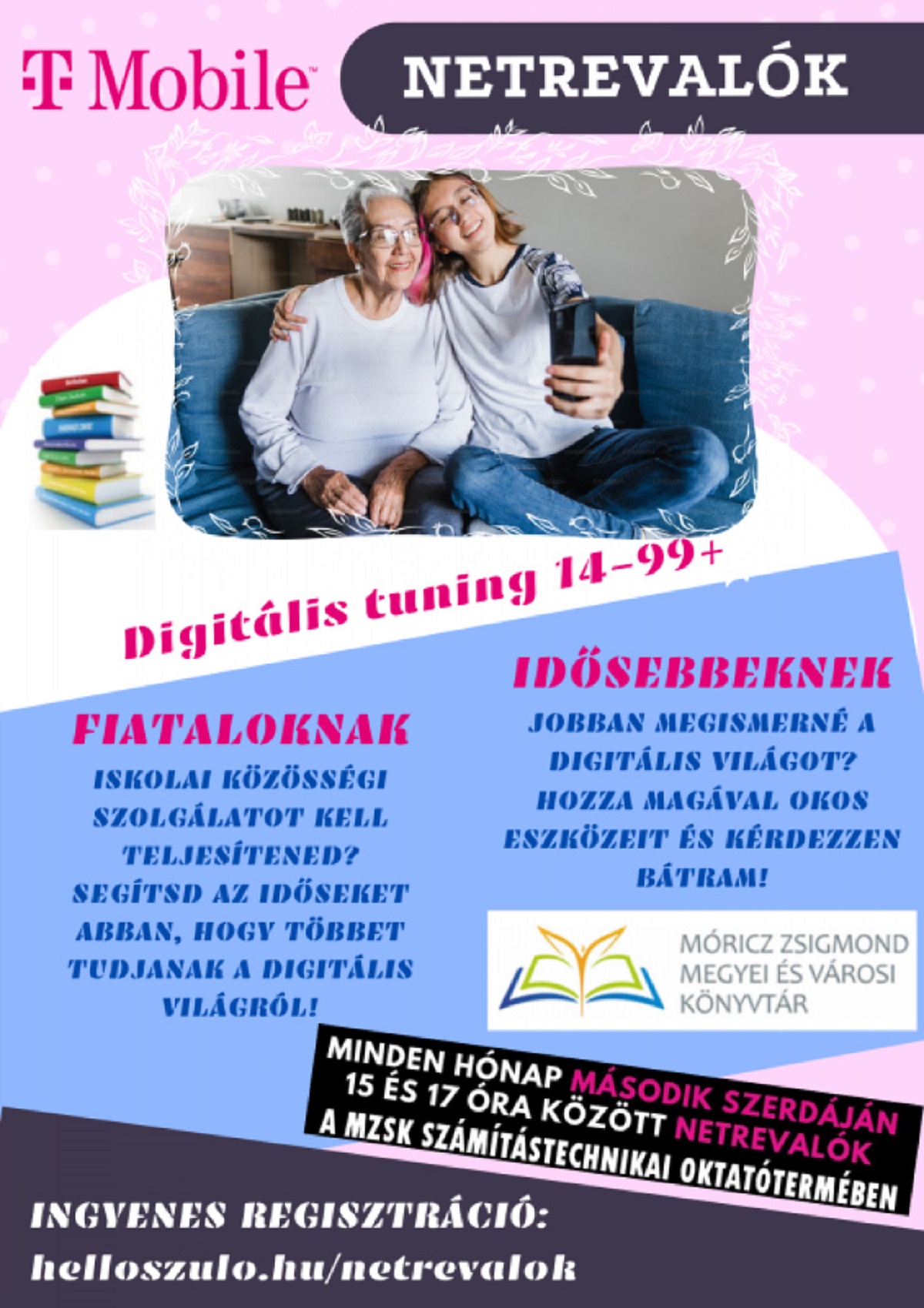 Középiskolások segítik az időseket a digitális világ útvesztőjében.