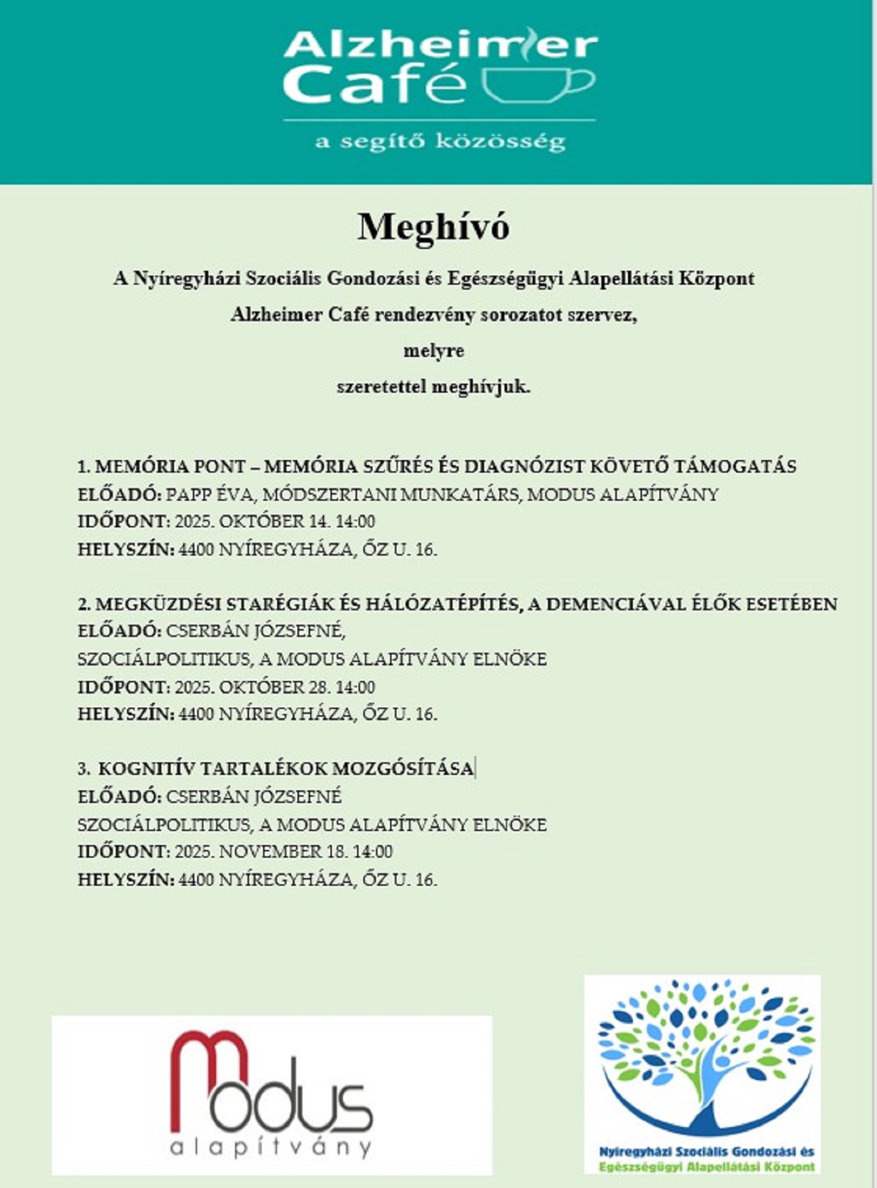 Alzheimer Café Nyíregyházán