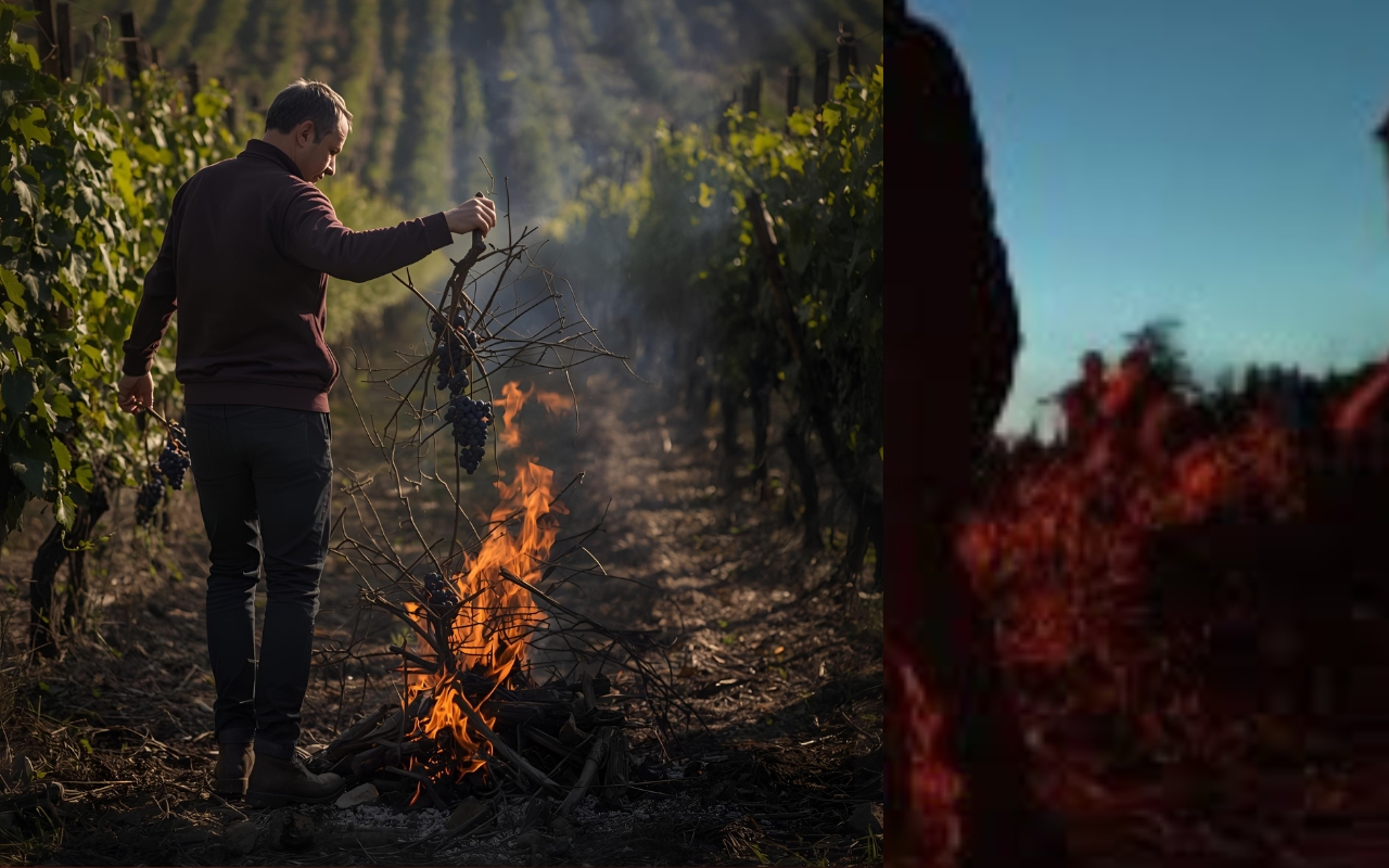 Lángoltak a szőlőtőkék Badacsonyban