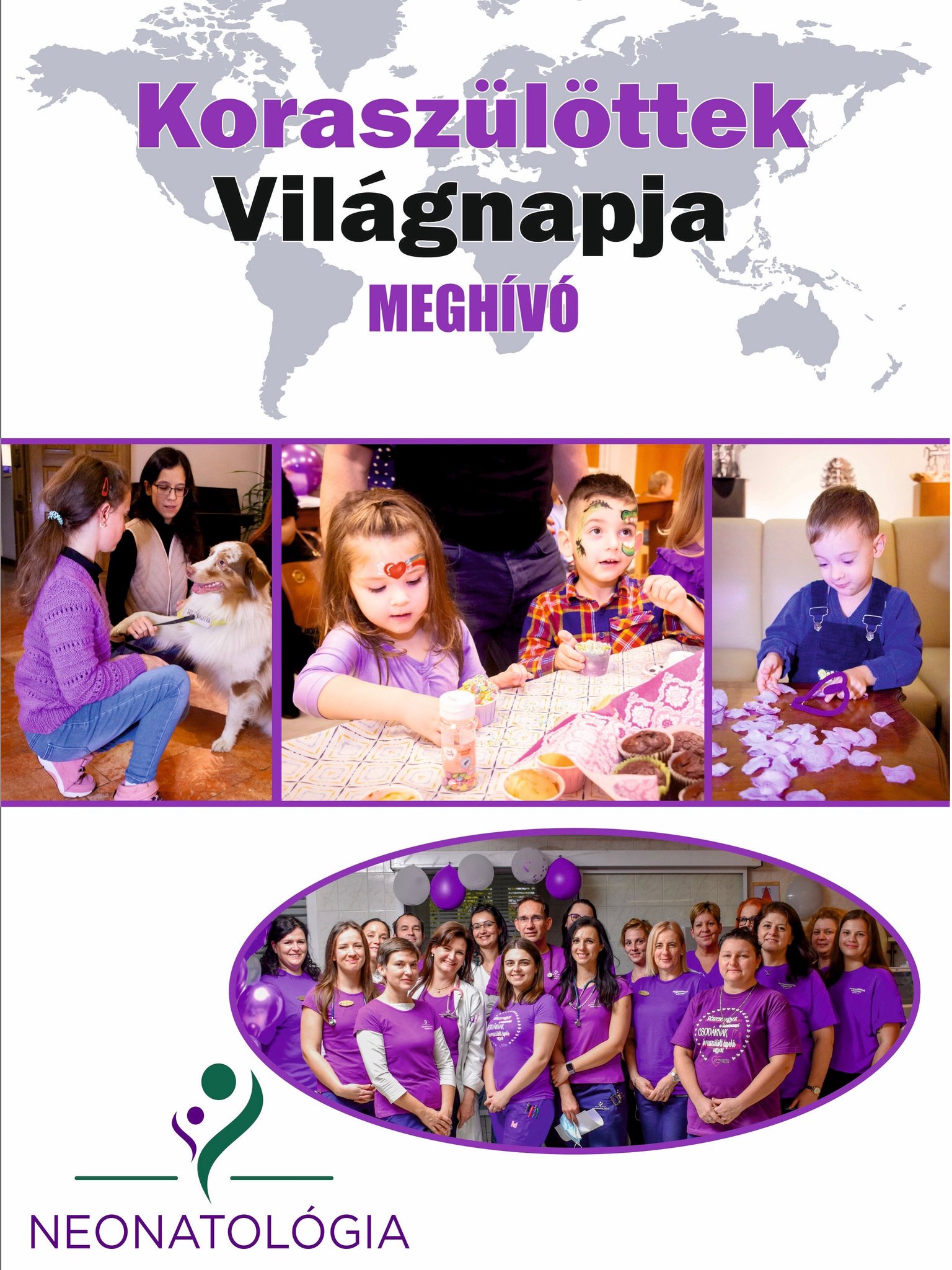 Koraszülöttek Világnapja alkalmából Teadélután lilában Debrecenben