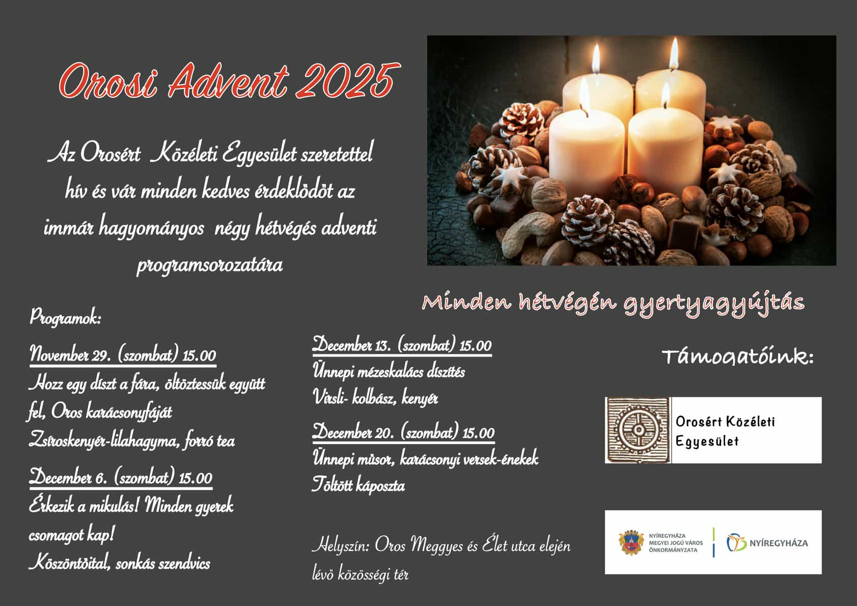 Idén is lesz Orosi Advent