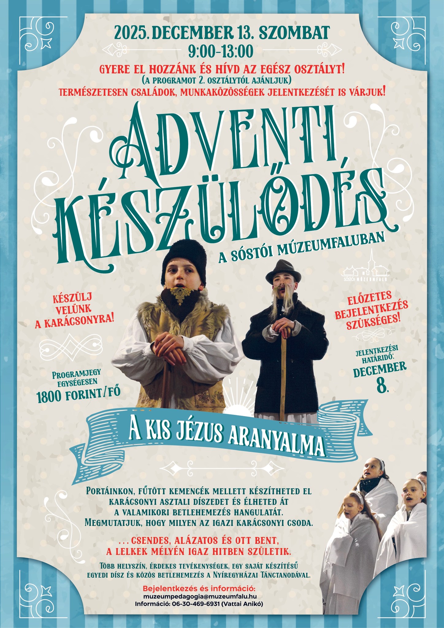 Régi idők hangulatát idéző adventi készülődés a skanzenben