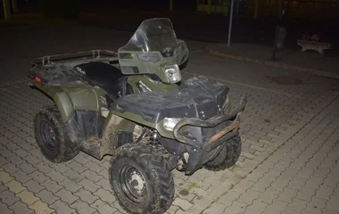 Körözött quad a csengersimai határátkelőhelyen