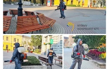  Fertőtlenítik a játszótereket, utcabútorokat városszerte