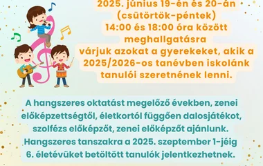 A Vikár Sándor Zeneiskola új diákokat vár!
