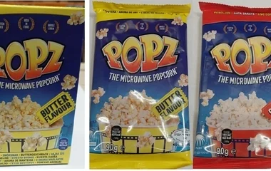 Visszahívták a forgalomból a Popz popcorn vajas és sós ízesítésű termékeit