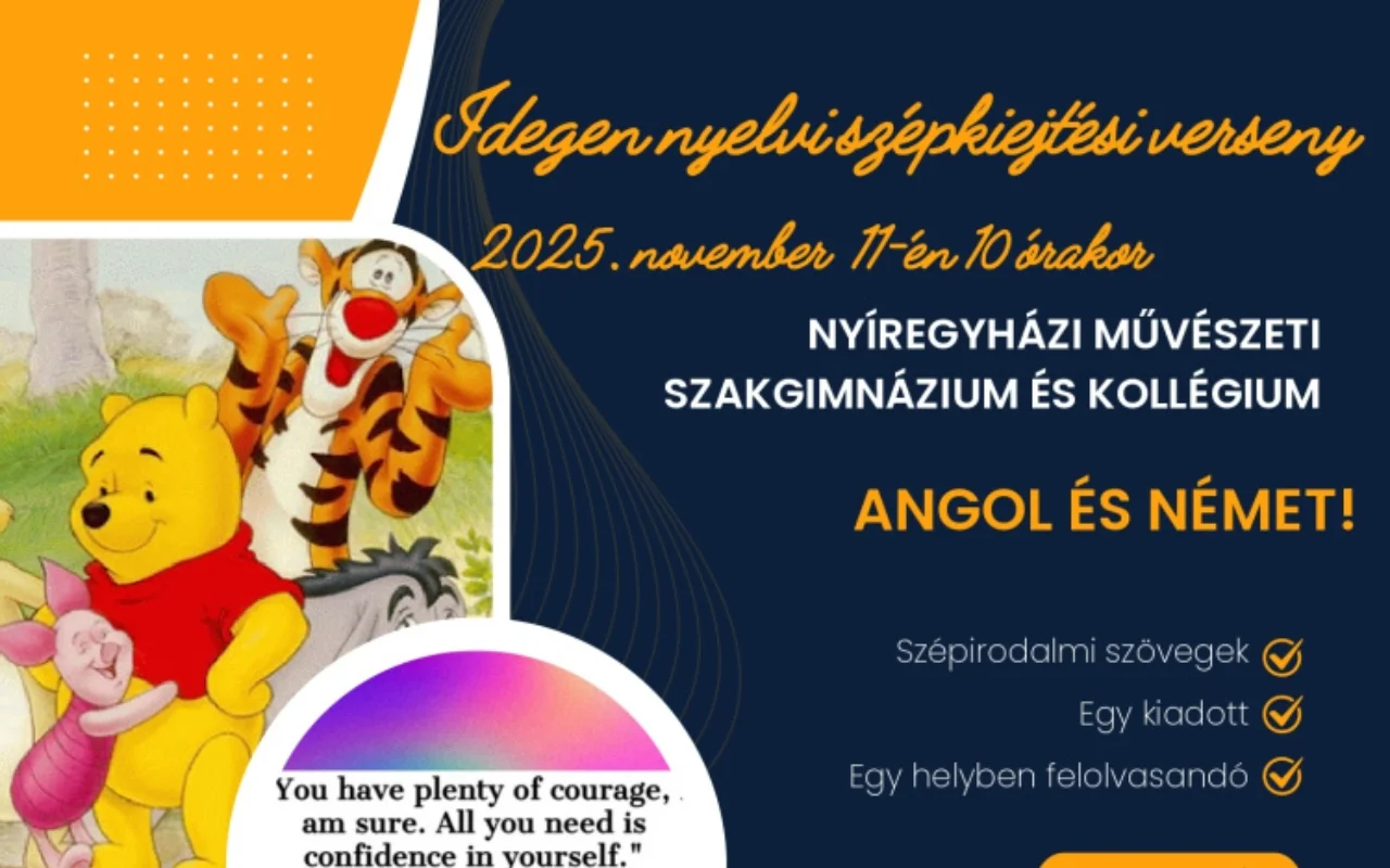 Angol és német szépkiejtési verseny a  Művészetiben