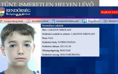 Eltűnt egy 14 éves fiú Mátészalkáról