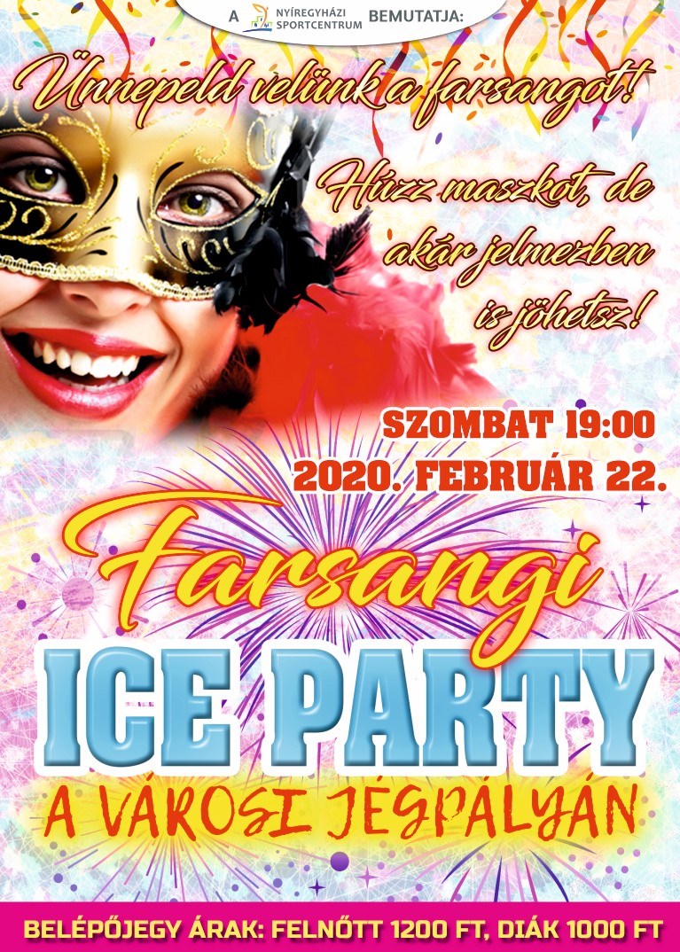 Farsangi Ice Party a nyíregyházi jégpályán