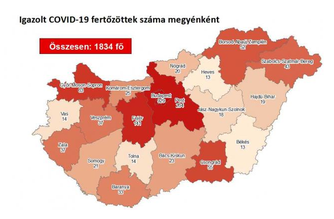 Tovább emelkedett a beazonosított fertőzöttek száma és elhunyt 16 krónikus beteg