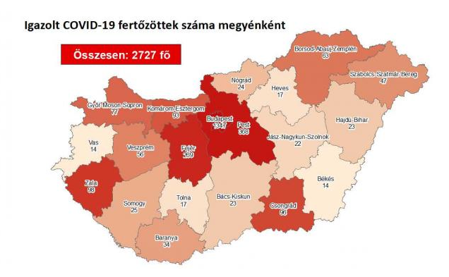 Tovább nőtt a beazonosított fertőzöttek száma és elhunyt 9 krónikus beteg