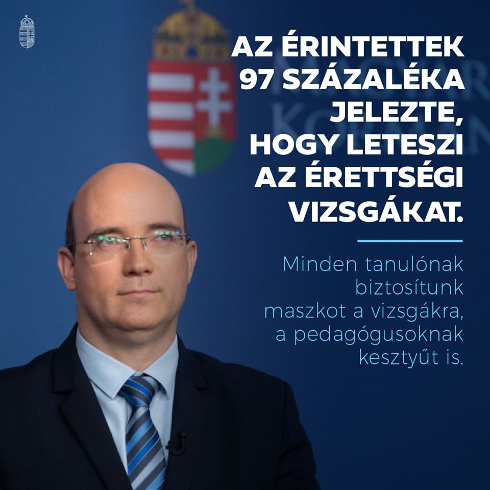 A diákok 97 százaléka érettségizik a mostani, rendkívüli helyzetben