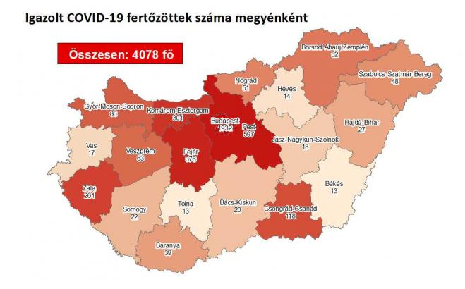 Egy fővel emelkedett a beazonosított fertőzöttek száma és elhunyt két idős, krónikus beteg