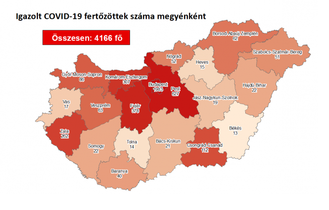 Kilenc fővel emelkedett a beazonosított fertőzöttek száma és elhunyt egy beteg