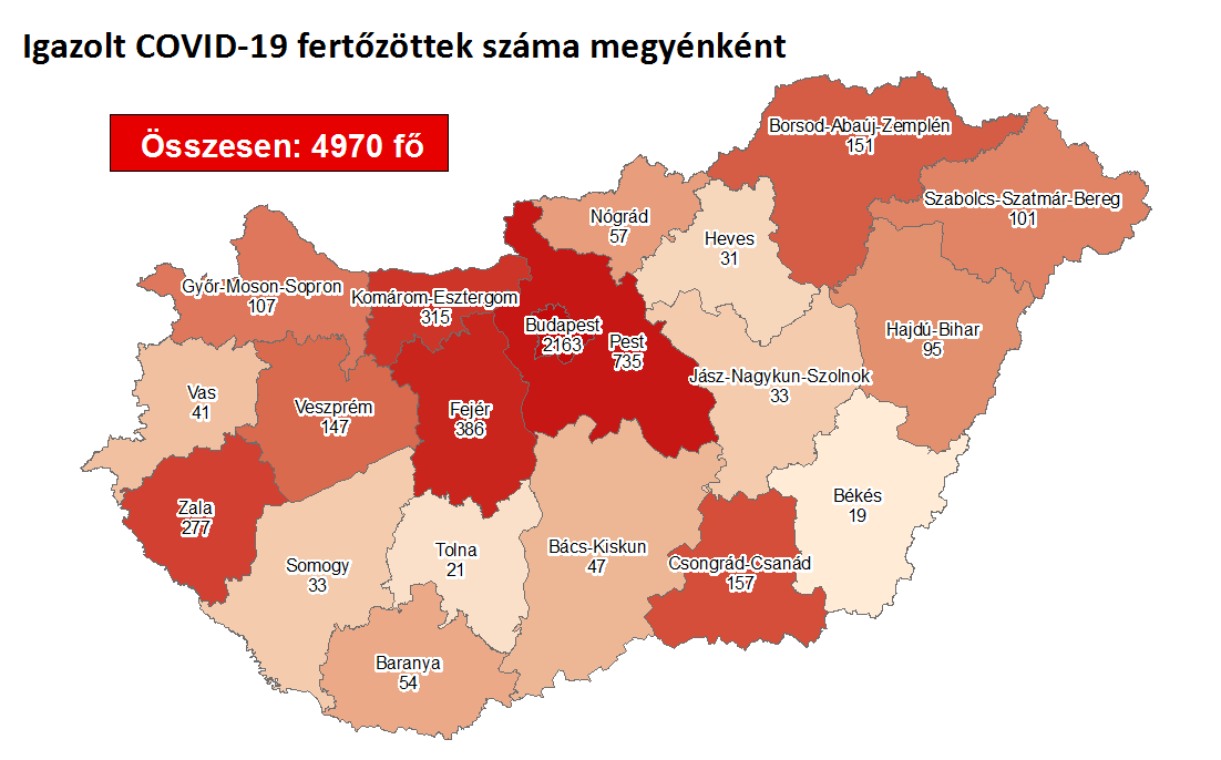 24 újabb magyar állampolgárnál mutatták ki az új koronavírus-fertőzést