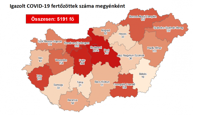 36 fővel emelkedett a beazonosított fertőzöttek száma