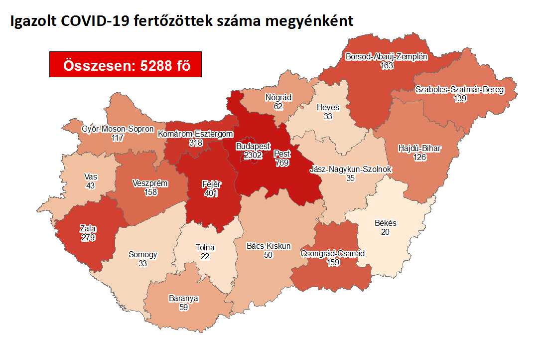 73 fővel emelkedett a beazonosított fertőzöttek száma