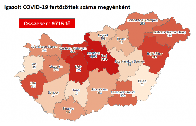 411 fővel emelkedett a beazonosított fertőzöttek száma