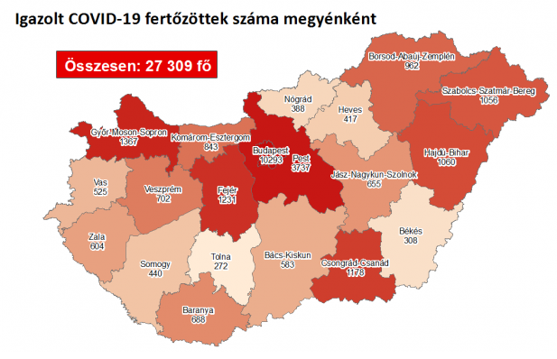 848 fővel emelkedett a beazonosított fertőzöttek száma