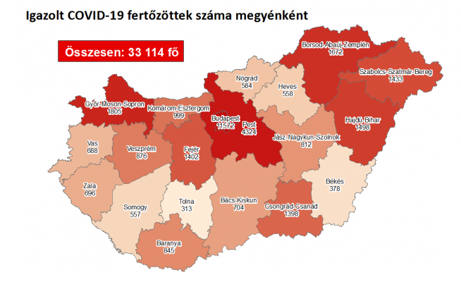 816 fővel emelkedett a beazonosított fertőzöttek száma