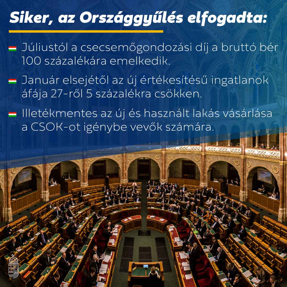 Megszavazta az Országgyűlés a csed emelését is