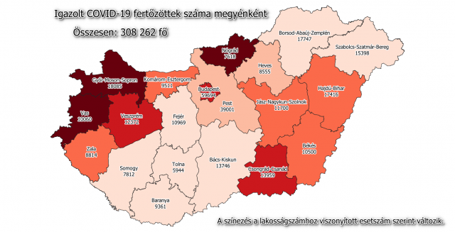 1894 fővel emelkedett a beazonosított fertőzöttek száma és elhunyt 154 beteg