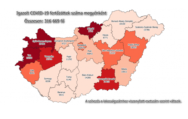 609 fővel emelkedett a beazonosított fertőzöttek száma