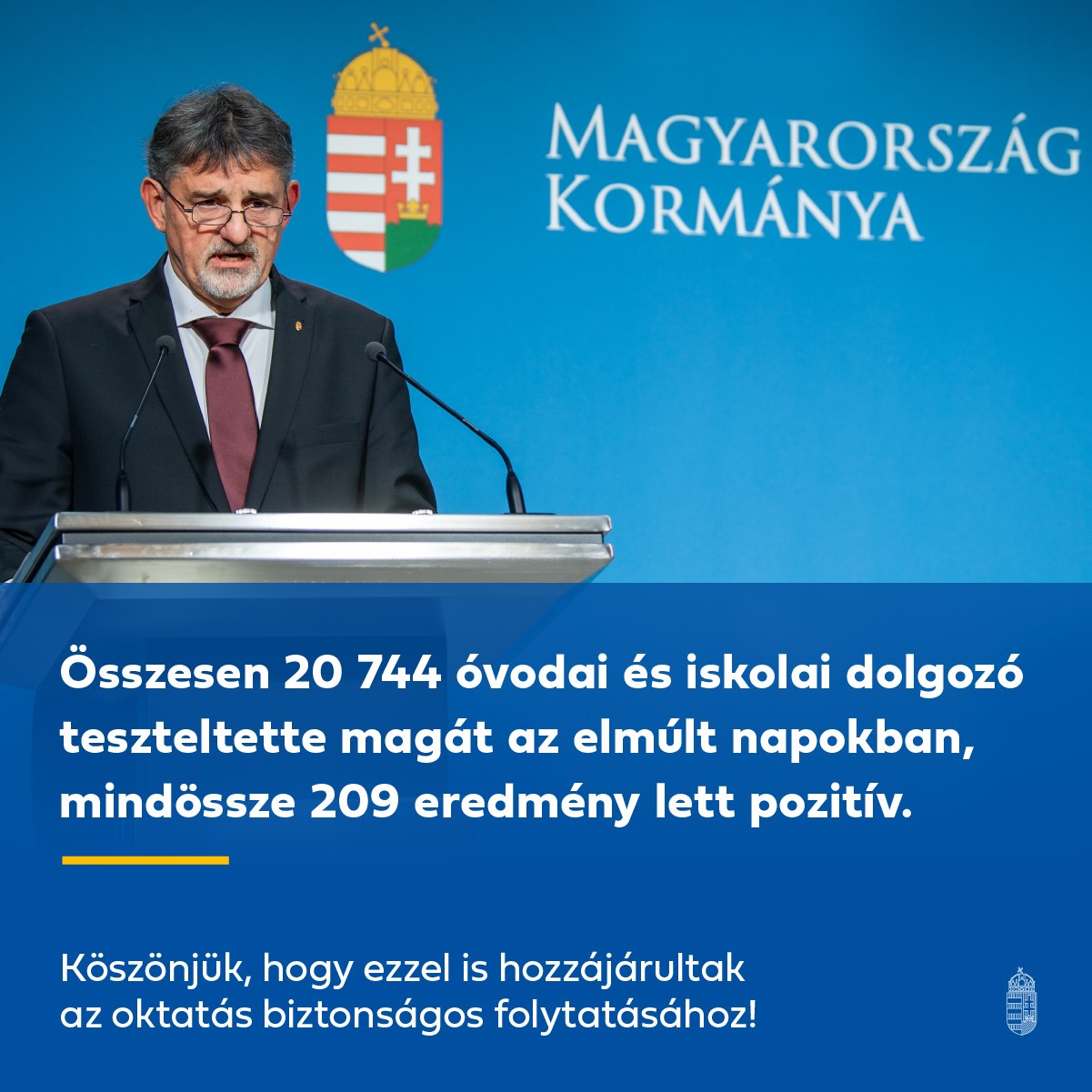 A hétvégi gyorsteszteken a pedagógusok egy százaléka volt pozitív