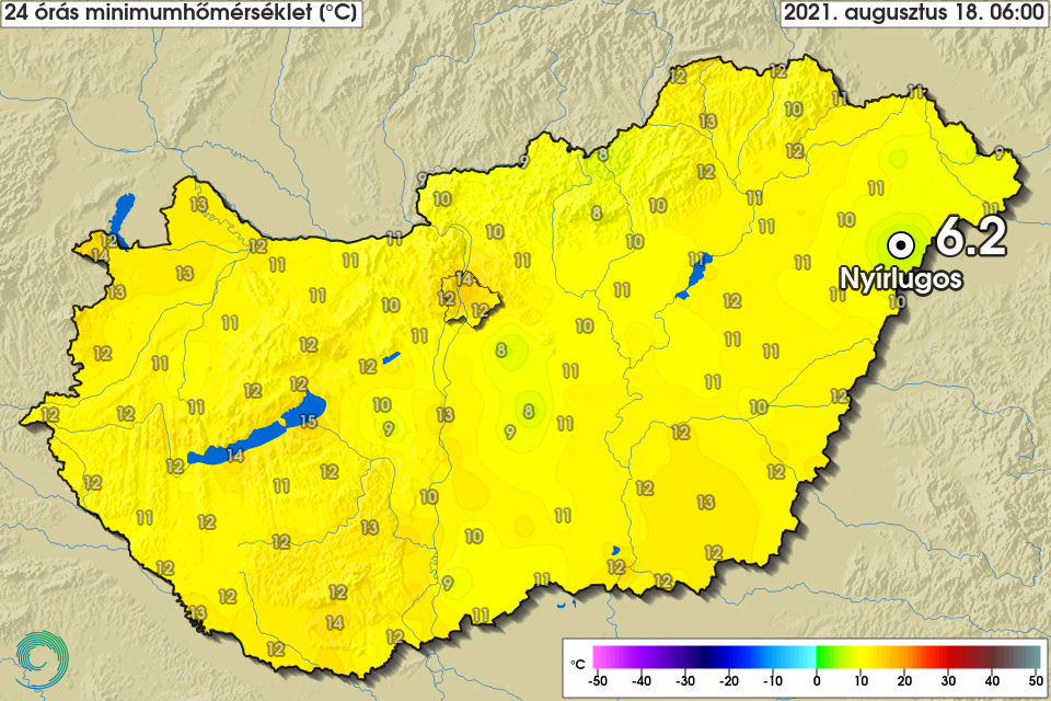 Nyírlugoson az országos átlag alá hűlt a levegő