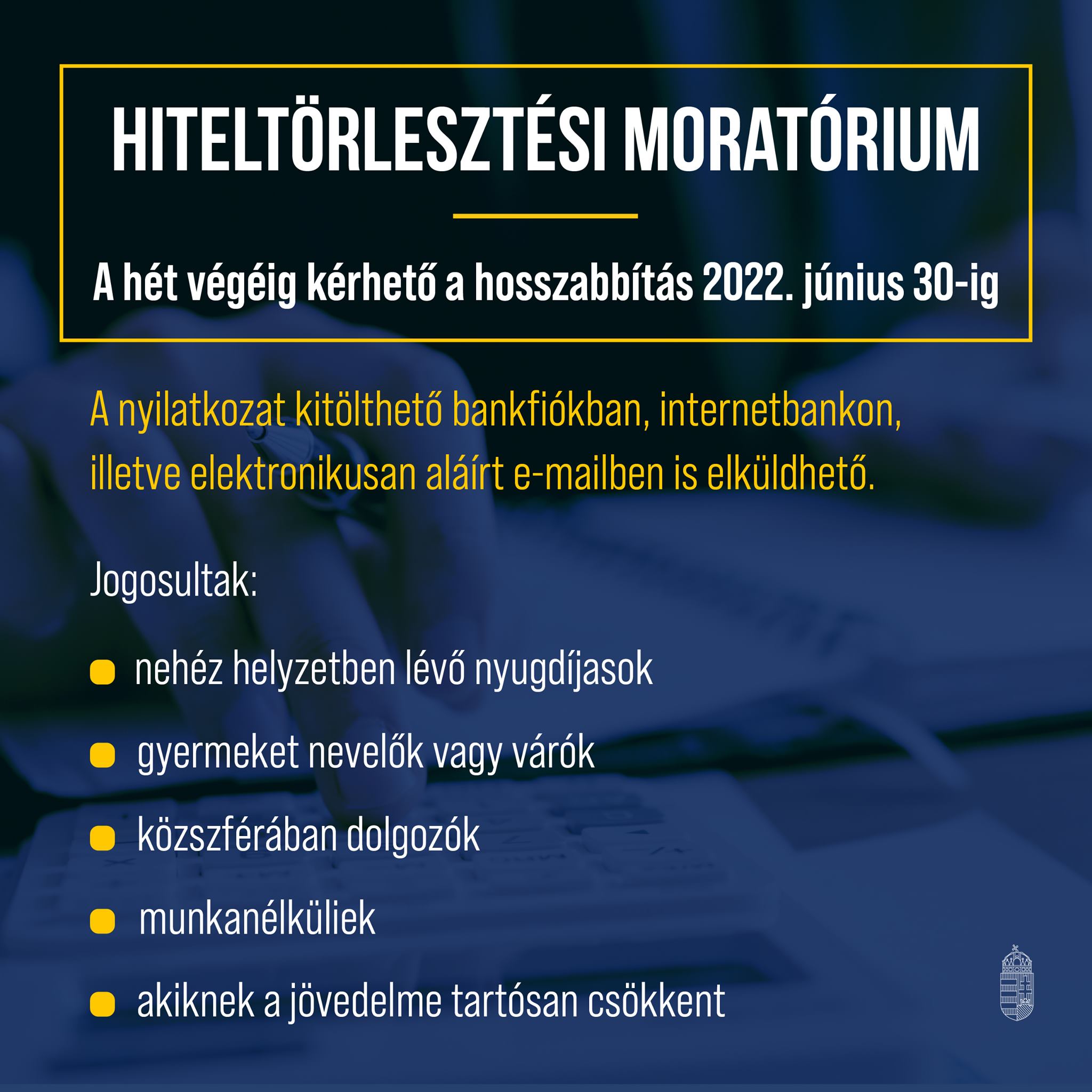 A hét végéig lehet kérni a hitelmoratórium meghosszabbítását