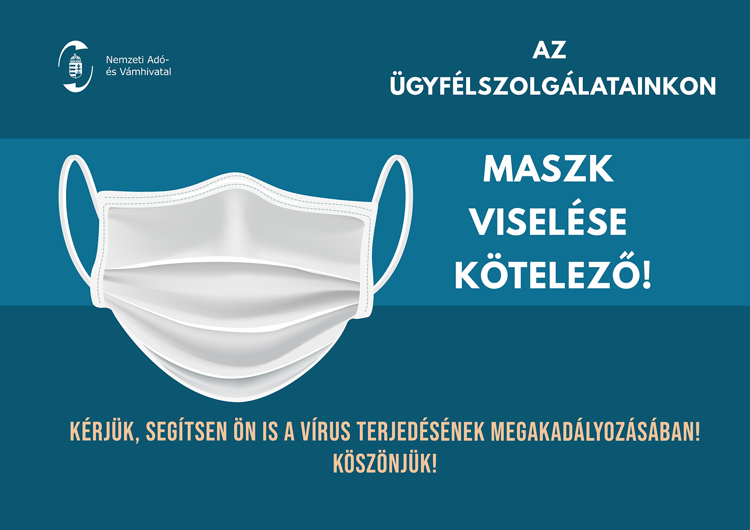 Kötelező a maszkviselés a NAV ügyfélszolgálatain