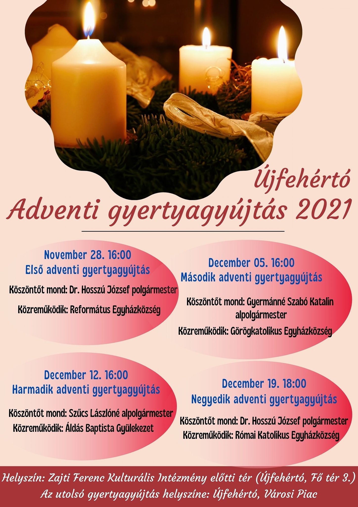 Adventi gyertyagyújtás Újfehértón