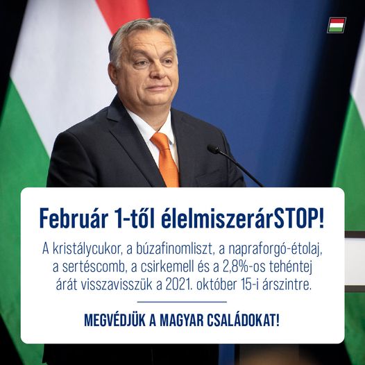 Élelmiszerárstopot jelentett be Orbán Viktor!