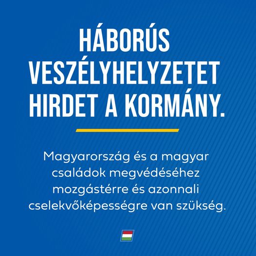 Kihirdette a háborús veszélyhelyzetet a kormány