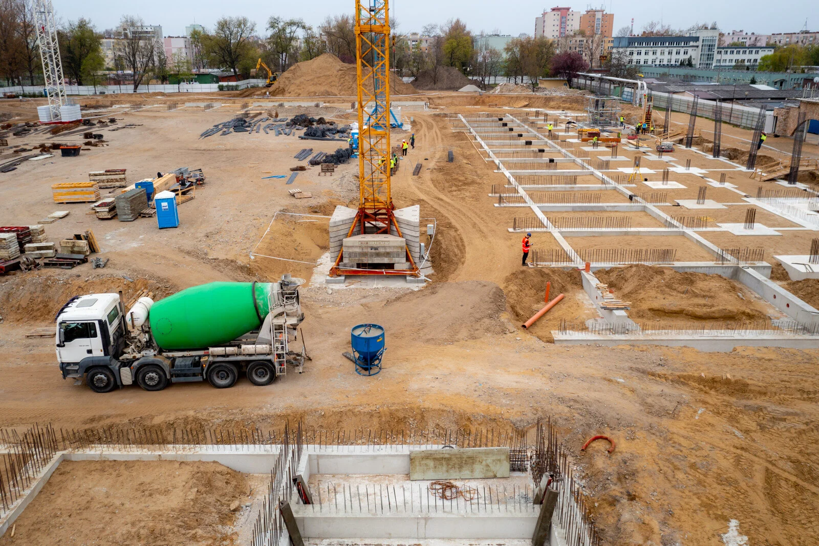 Jó ütemben halad a stadion építése is Nyíregyházán.