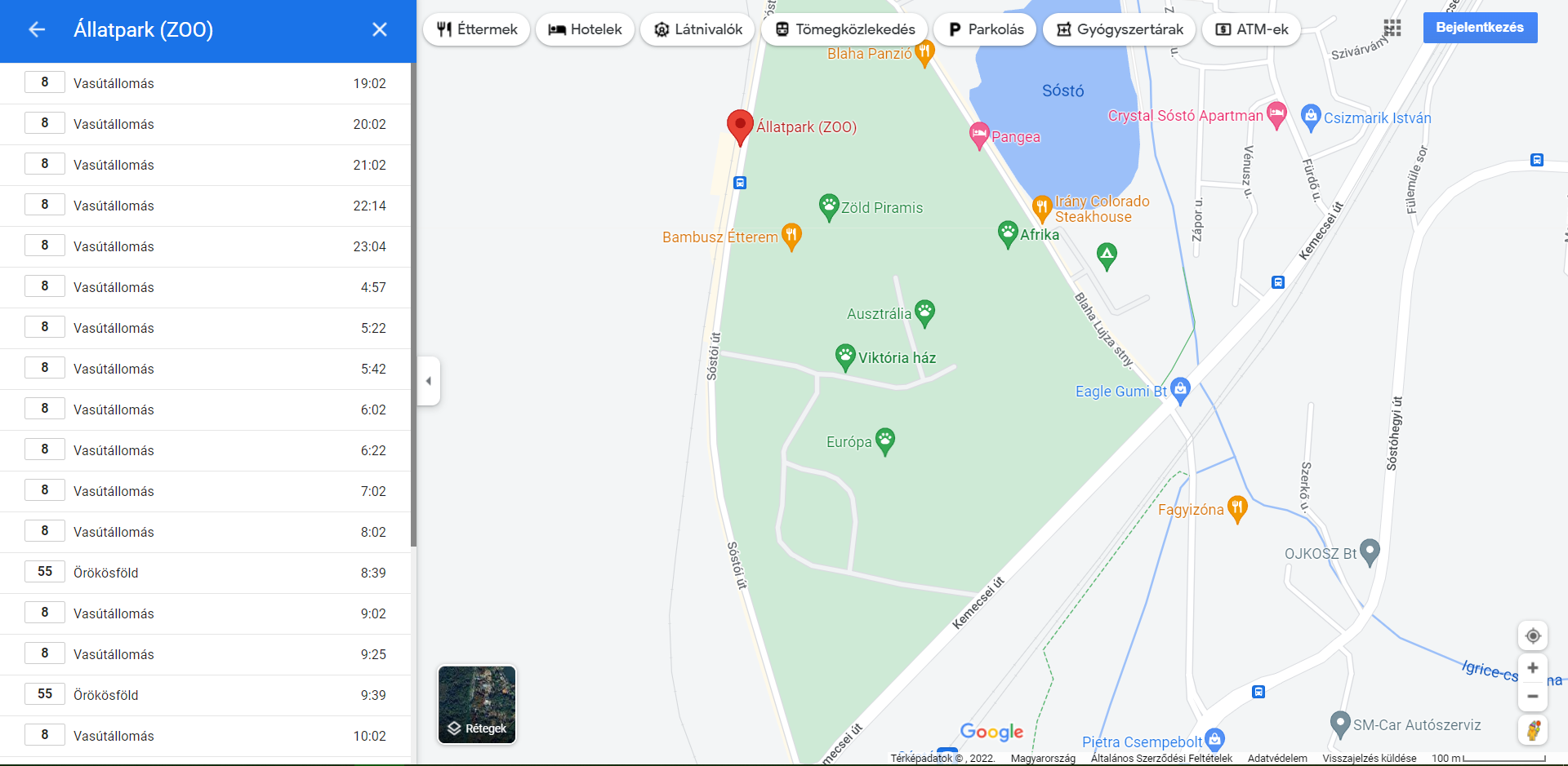 Tesztüzemben a Google Térképen a nyíregyházi buszmenetrend is