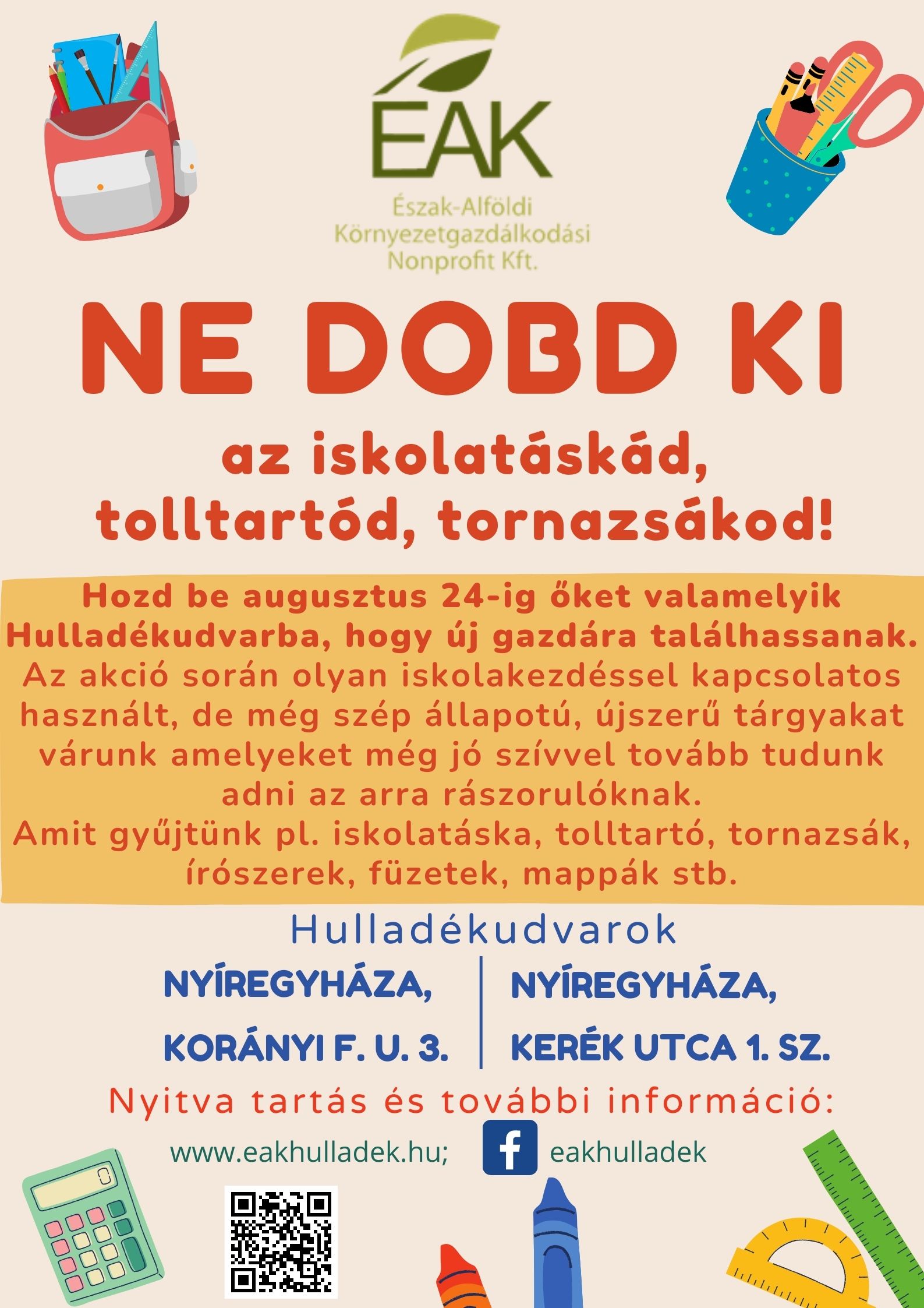 Ne dobd ki az iskolatáskádat!