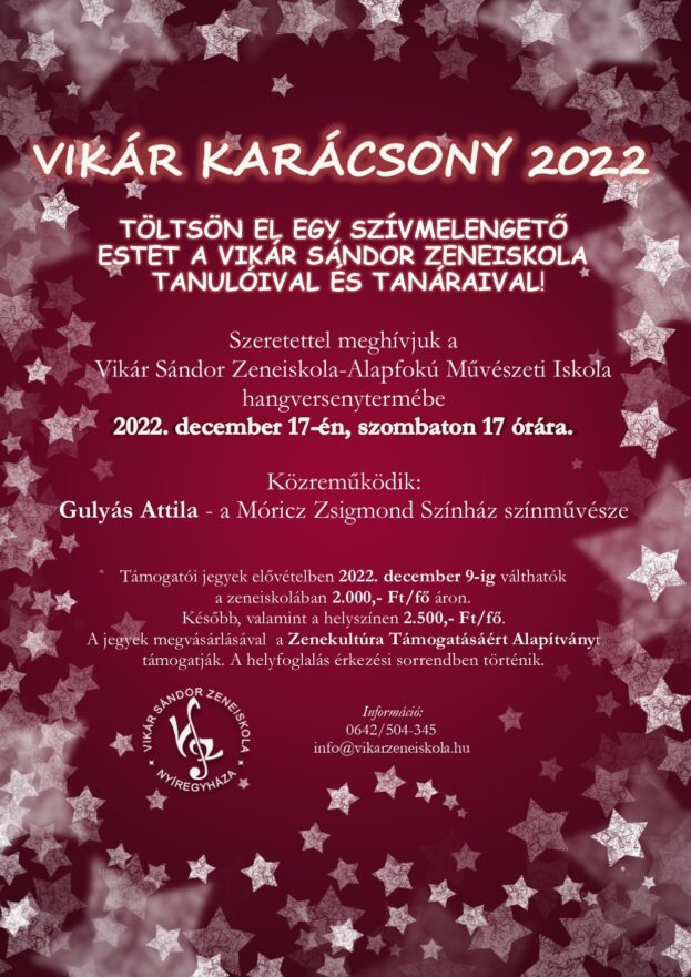 Jótékonysági koncert a Vikárban