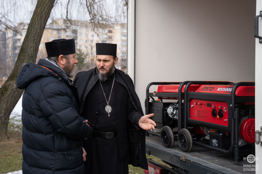 A Nyíregyházi Görögkatolikus Egyházmegye 10 generátort adományozott Kárpátaljának