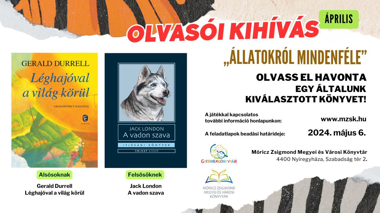 Állatokról mindenféle címmel hirdet olvasópályázatot a könyvtár